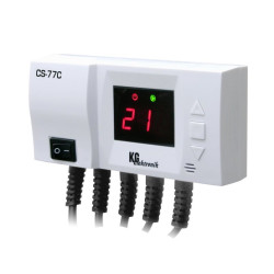 Termostat sterownik pompy CS-77C do sterowania 2 pomp C.O. podłogówka podłogówki pieca-Sterowniki i Czujniki Przemysłowe