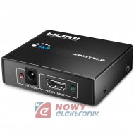 Rozgałęźnik HDMI 1x2 FHD 1080p Splitter + przewód