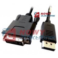 Kabel Displayport / DVI wt.1,8m UNITEK Y-5118BA  /przejście /adapter/