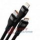 Kabel USB/USB-C 3w1 Lightning, MicroUSB, USB-C. 1,2m, 100W BASEUS
