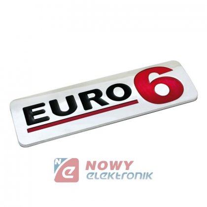 Emblemat EURO 6 naklejka 3D 170x50mm
