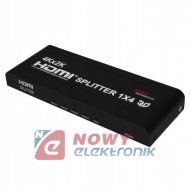 Rozgałęźnik HDMI 1x4 MRS 1.4a + wzmacniacz HDMI Professional spliter r