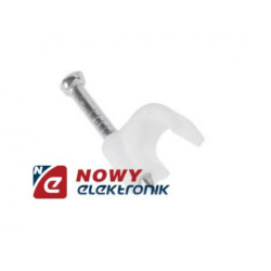 Uchwyt KLIP 8mm KN-8 kabla przewodu czarne/białe-Elektryka