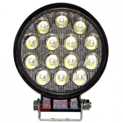 Lampa LED halogen 14x3W 9-80V IP68 reflektor led car okrągły
