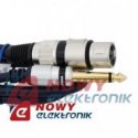 Kabel Jack 6,3m. wt.-gn.XLR 1,5m mono/kabel mikrof. MK17 Vitalco