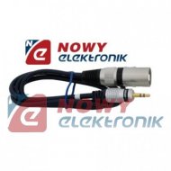 Kabel Jack 3,5m. wt.-wt.XLR 1m st./kabel mikrof. MK31 Vitalco