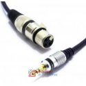 Kabel jack 3,5m. wt.-gn.XLR 3m VITALCO wt.jack-gniazdo mikrofon.