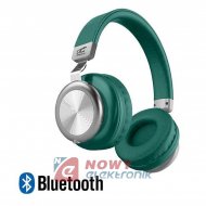 Słuchawki bluetooth LTC SYMPHONY butelkowa zieleń nauszne/TF