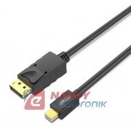 Kabel mini Displayport/Displ. 3M Wt.Display/Wt.MiniDisplay UNITEK Y-C612BK