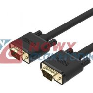 Kabel do Mon. HDB15M/M 1m VGA PREMIUM UNITEK Do monitora, Y-C511G SVGA