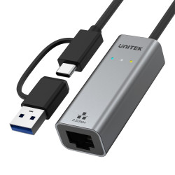 Karta sieciowa USB-A/C LAN RJ45 2,5G Ethernet, adapter UNITEK-Komputery i Tablety