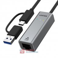 Karta sieciowa USB-A/C LAN RJ45 2,5G Ethernet, adapter UNITEK