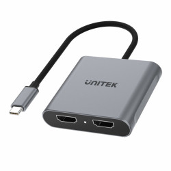 Adapter USB-C na 2xHDMI 4K MST UHD 60Hz-RTV SAT DVB-T