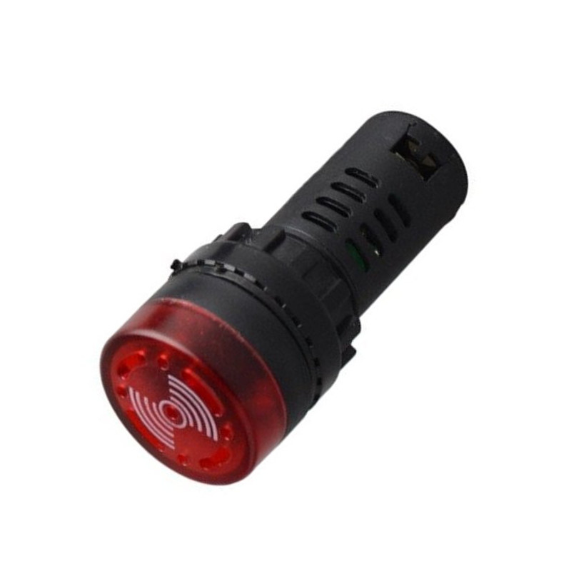 Buzzer z gen.230V kontrolka LED na panel w otwór 16mm AD16-225M ...