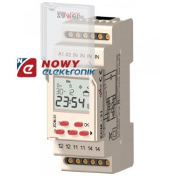 Programator czasowy 7dn. ZCM-31 DIN Astronomiczny 1-kan cyfrowy ZAMEL-Dom i Ogród