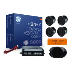 Czujnik cofania CP7B parkowania czarny 4x buzzer 22mm-Motoryzacja