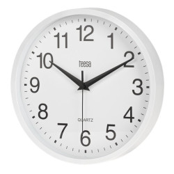 Zegar ścienny 25cm TSA0037 Teesa, Biały-Dom i Ogród