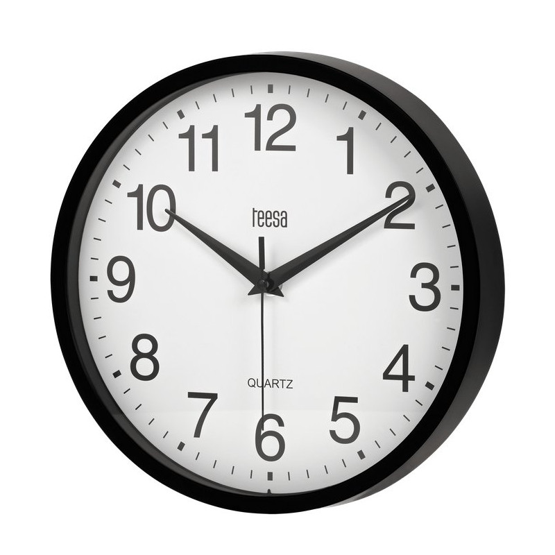 Zegar ścienny 25cm TSA0037B Teesa, Czarny-Dom i Ogród