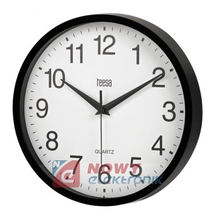 Zegar ścienny 25cm TSA0037B Teesa, Czarny