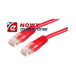 Kabel LAN kat.6 UTP 1m czerwony-Kable i Przyłącza RTV i PC
