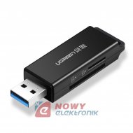 Czytnik kart TF/SD USB3.0 UGREEN CM104, Czarny SD/MikroSD do 256MB