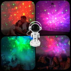 Projektor gwiazd rzutnik LED z BLUETOOTH głośnik astronauta-Efekty Dyskotekowe