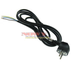 Kabel zasil. sieciowy 3x0.75  2m 3*0.75-H05VV-F 1,7-2m-Elektryka