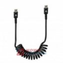 Kabel USB-TYP-C / USB-TYP-C spiralny 1m LAMPA