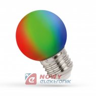 Żarówka E27 LED 1W RGB 230V SPECTRUM Kolorowa RGB