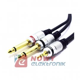 Kabel Jack 3,5 - 2x Jack 6,3 3m Wt. Stereo - 2x Wt. Mono MK71 VITALCO