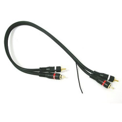 Kabel 2xRCA 0,5m 6+2+6mm Hi-Fi +żyła sterująca-Kable i Przyłącza RTV i PC