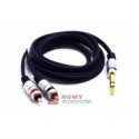 Kabel Jack 6,3mm - 2xRCA 1,5m Stereo, Wtyk/2xWtyk Vitalco MK82