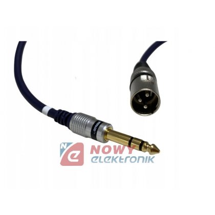 Kabel Jack 6,3m - XLR 1,5m Wtyk- Wtyk, Stereo kabel mikro. MK36 Vitalco