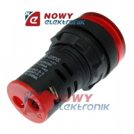 Kontrolka LED 24V czerwona  22mm AD16