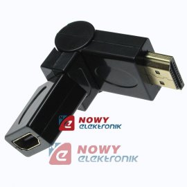 Adapter HDMI Wtyk/Gniazdo regul. 360st.