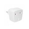 Adapter podr. AC wt.PL-gn.UK bi. Przejściówka, biały-Elektryka