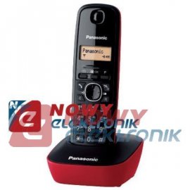 Telefon Panasonic KX-TG1611PDR  DECT czerwony, bezprzewodowy (+)