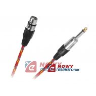 Kabel Jack 6,3 Mono - XLR 3m Wtyk Jack - Gniazdo mikrofon.