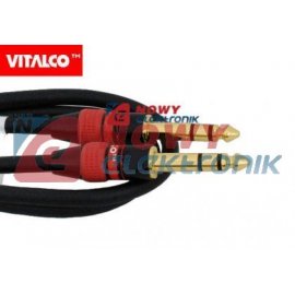 Kabel Jack 6,3 Stereo 1m VITALCO Wtyk - Wtyk, MK63