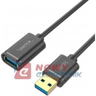Kabel USB 3.0 Wt.A/Gn.A  1m UNITEK Y-C457GBK Przedłużacz USB HQ