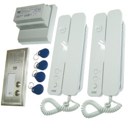 Zestaw domofonowy 6025/402-RF dla 2 lok. ELITE/2xSigno biały z czytn. URMET-Domofony