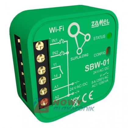Sterownik bram SBW-01 Wi-Fi  1-kanałowy dwukierunkowy ZAMEL SUPLA