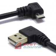 Kabel USB-mikroUSB kątowy 1,0m DSF654 Vitalco
