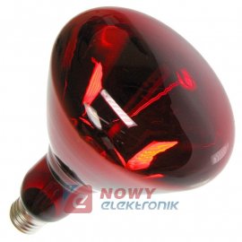 Żarówka E27 175W/230V czerwona promiennik podczerwieni/lampa grzewcza