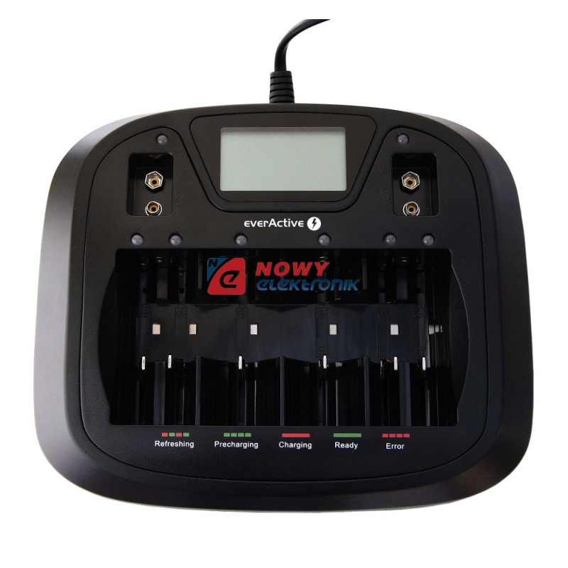 Ładowarka NC-900U R3,R6,R14,R20 6f22 EverActive-Akumulatory i Ładowarki
