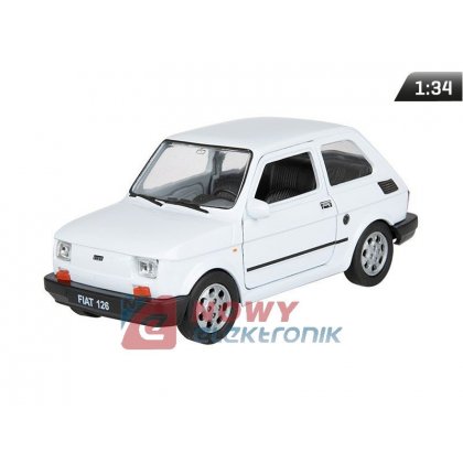 Model FIAT PRL 126p Biały  1:34 Mały Fiat, maluch