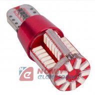 Żarówka LED T10 12V 4W Czerwona W5W Red Premium