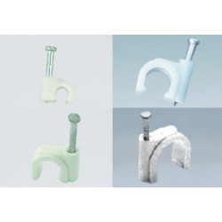 Uchwyt KLIP 5mm KN-5 RG58  czarny lub biały kabla-Elektryka