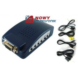 Konwerter VGA/VIDEO TV RCA, SVHS-Monitoring CCTV