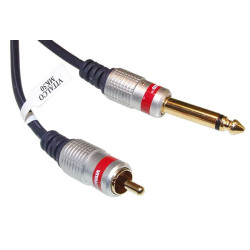 Kabel Jack 6,3 Wt.-Wt RCA 2m Mono digital Vitalco-Kable i Przyłącza RTV i PC